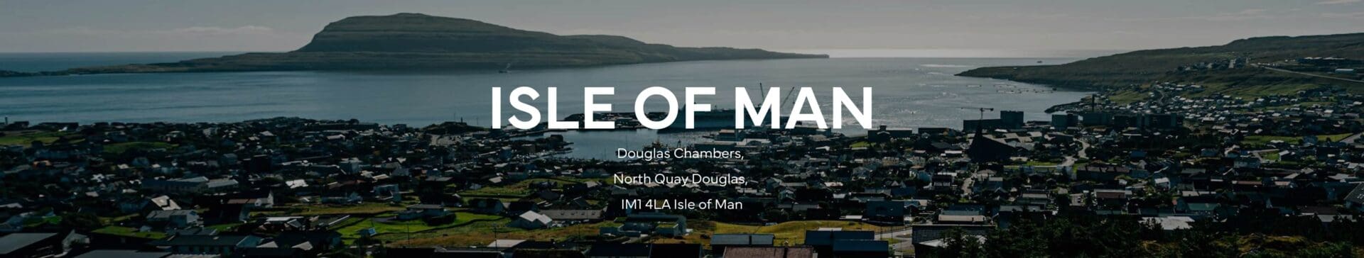 Douglas, Isle of Man, seen from above.